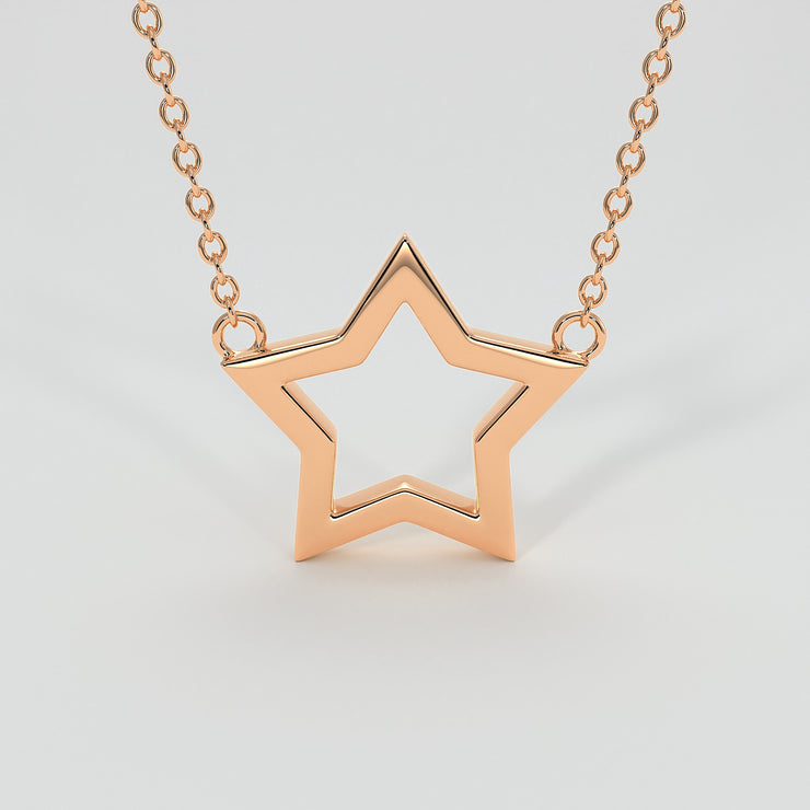 Star Necklace In Rose Gold Designed by FANCI Bespoke Fine Jewellery