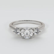 Trilogy Engagement Ring In White Gold Designed by FANCI Bespoke Fine Jewellery