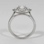 Trilogy Engagement Ring In White Gold Designed by FANCI Bespoke Fine Jewellery