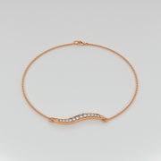 Wave Diamond Bracelet In Rose Gold Designed by FANCI Bespoke Fine Jewellery