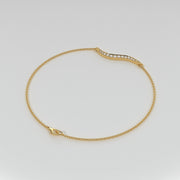 Wave Diamond Bracelet In Yellow Gold Designed by FANCI Bespoke Fine Jewellery
