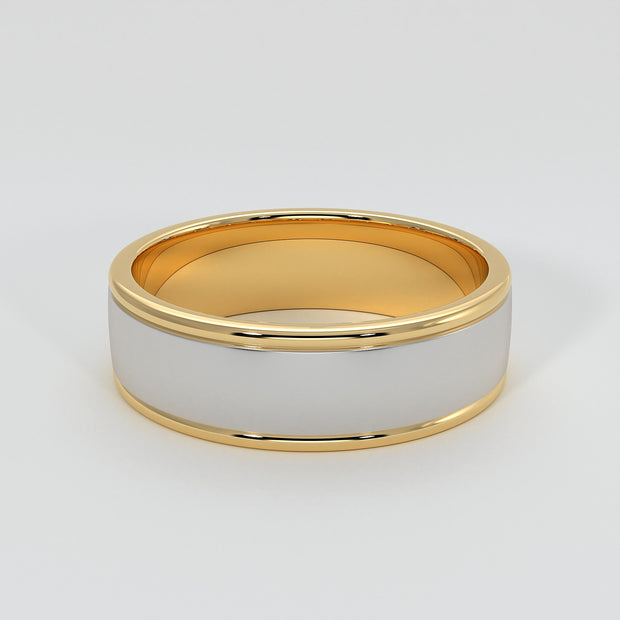 White And Yellow Gold Gentleman’s Ring Designed by FANCI Bespoke Fine Jewellery