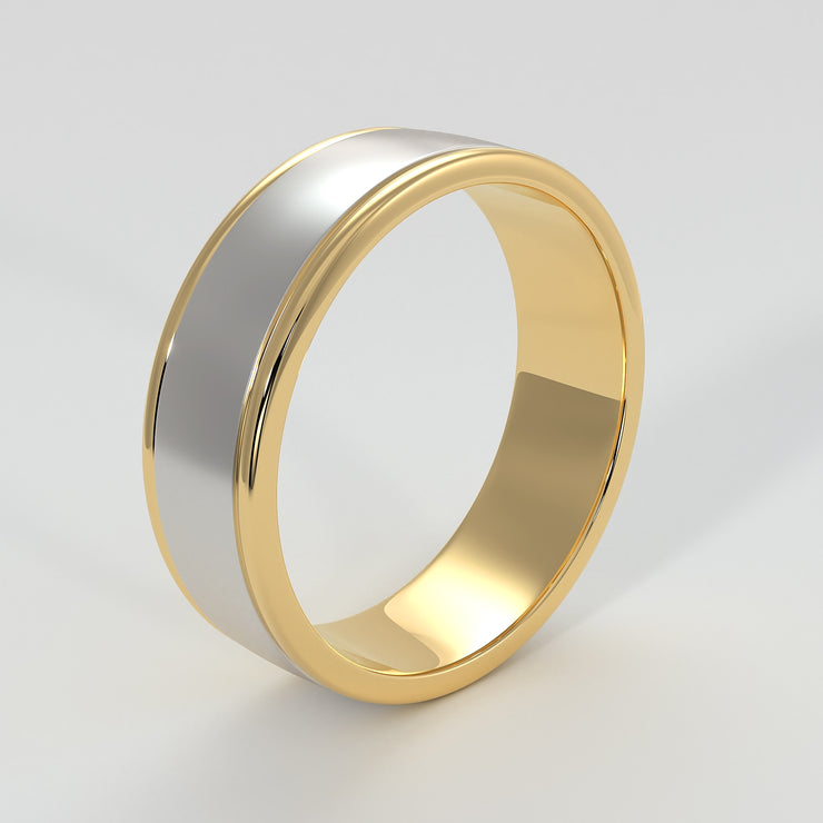 White And Yellow Gold Gentleman’s Ring Designed by FANCI Bespoke Fine Jewellery