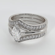 White Gold Jacket Ring with Engagement Ring by FANCI Bespoke Fine Jewellery