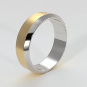 Yellow and White Gold Ring With Bevelled Edges Designed by FANCI Bespoke Fine Jewellery